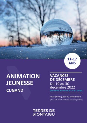 Couverture du programme des vacances de décembre 2022 - Animation jeunesse - Cugand